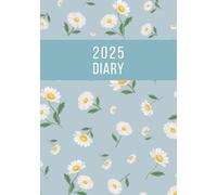2025 A5 Page a Day: One Page Per Day Daily Diary Planner & Organiser for 365 Days, dated from Jan 2025 to Dec 2025, Fully Lined Journal Notebook with Calendars, To-Do List and Notes | Daisy Flowers
