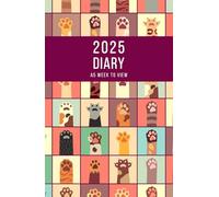 2025 A5 Week to View: A5 Planner Week to View Diary for 52 weeks, dated from Jan 2025 to Dec 2025, A5 Weekly Personal Organiser with Calendars, To-Do List and Notes | Cats Paws