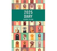 2025 A5 Week to View: A5 Planner Week to View Diary for 52 weeks, dated from Jan 2025 to Dec 2025, A5 Weekly Personal Organiser with Calendars, To-Do List and Notes | Cats Paws