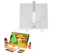 2025 Acrylic Message Board, LED Tablero Acrílico, Tablet para Dibujar, Incluye 7 Rotuladores para niños, Decoraciones de oficina y Vacaciones. (1, 20 * 20cm)