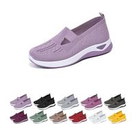 2025 Addenno Womens Shoes, Women's Casual Breathable Slip on Orthopaedic Walking Sneakers, Orthopedic Shoes for Women (42,Light Purple)