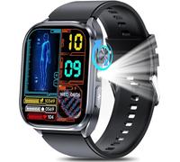 2025 AI-GPT Reloj Inteligent Hombre Mujer ECG 2.0"HD Smartwatch Salud con Lípιdos/Ácιdo Úrιco/HRV/Presιón Arterιal/24/7Pulsómetro/SPΘ2/Monitor de Sueño/Llamadas Bluetooth/Impermeable IP68/SOS/Linterna