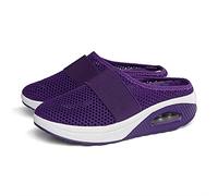 2025 Air Cushion Slip-On Walking Shoes Orthopedic Diabetic Walking Shoes, Air Cushion Shoes for Women, Mesh Orthopedic (Purple,41)