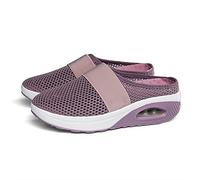 2025 Air Cushion Slip-On Walking Shoes Orthopedic Diabetic Walking Shoes, Air Cushion Shoes for Women, Mesh Orthopedic (Pink,36)