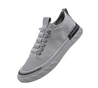 2025 Alpargatas Hombre,Zapatillas Running Hombre Planos Ligero Transpirable Zapatos Plana con Cordones Color Sólido Cómodos Antideslizante Zapatillas Deportivas Versátiles Calzado