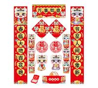 2025 Año Nuevo Lunar Snake Spring Festival Adhesivo Conjunto Tradicional Festival Decoración de Hogar y Oficina