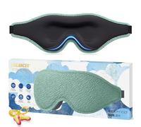 2025 Antifaz para Dormir Innovador para Hombres y Mujeres,Mascarilla para Dormir,Máscara Bloquea la Luz al 100%,Tapa Ojos para Dormir,Meditar,Siesta,Viajar,Avión,con Tapones para los Oídos(Verde lago)