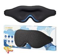 2025 Antifaz para Dormir Innovador para Hombres y Mujeres,Mascarilla para Dormir,Máscara que Bloquea la Luz al 100%,Tapa Ojos para Dormir,Meditar,Siesta,Viajar,Avión,con Tapones para los Oídos(Negro)