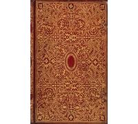2025 Antique Vintage Composition Notebook | Red with Intricate Gold Floral Cover and Center Circle & Leather Bookbinding Design | 5x8" College Ruled 120 Pages | Perfect Gift for School, Work & Home
