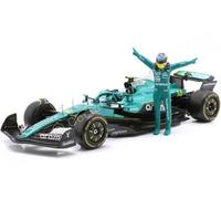 Bburago F1 Aston Martin AMR25#14 Alonso Incluye Figura de piloto de Carreras (2025) - Modelo de Coche Fórmula 1 Escala 1:24, Fiel Coche de coleccionista, Coche de Juguete, a Partir de 14 años (18