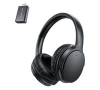 2025 Auriculares Inalámbricos para Televisión, Diseño Sin Botón de Volumen Auriculares para Personas Mayores, Transmisor de Señal Potente, Plug and Play, Compatibles con TVs (óptico/AUX/RCA/USB)