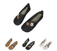 2025 Bailarinas Mujer Verano Comodos Piel Zapatos Planos Vestir Fiesta Elegentes Flores Bailarina Comodas Entretiempo Zapatillas Deportivas sin Cordones Suave Transpirables Calzado Barefoot Mocasines