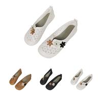 2025 Bailarinas Mujer Verano Comodos Piel Zapatos Planos Vestir Fiesta Elegentes Flores Bailarina Comodas Entretiempo Zapatillas Deportivas sin Cordones Suave Transpirables Calzado Barefoot Mocasines