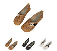 2025 Bailarinas Mujer Verano Comodos Piel Zapatos Planos Vestir Fiesta Elegentes Flores Bailarina Comodas Entretiempo Zapatillas Deportivas sin Cordones Suave Transpirables Calzado Barefoot Mocasines