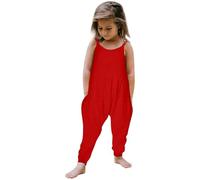 2025 - Bebé Niña Bebé Niños Sólido Mono Correa Mameluco Verano Pantalones Harem Backless Playsuit Trajes Ropa de Bebé 86 92 Niño