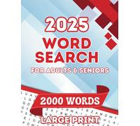 2025 Big Book of Word Search 2000 New Words: Relaxing Puzzle for Adults and Seniors | Large Print and Anti Eye Strain