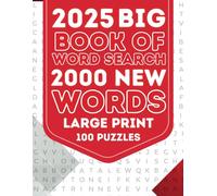 2025 Big Book of Word Search 2000 New Words: Relaxing Puzzle for Adults and Seniors | Large Print and Anti Eye Strain