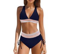2025 Bikinis Mujer Push Up Baratos Halter Bikini Traje de Baño Dos Piezas Sujetador y Braguitas Cintura Alta Basic Tankinis BañAdores Beachwear Brasileños Biqunis Elegante