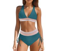 2025 Bikinis Mujer Push Up Baratos Halter Bikini Traje de Baño Dos Piezas Sujetador y Braguitas Cintura Alta Basic Tankinis BañAdores Beachwear Brasileños Biqunis Elegante