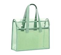 2025 Bolsa de documentos portátil grande transparente e impermeable con asa, bolsa de visualización gruesa para libros escolares, deberes y materiales de aprendizaje, resistente, ligera y reutilizable