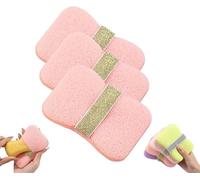 2025 Bolsa de Espuma de Baño de Doble Cara, Esponja de Jabón y Esponja de Baño 2 en 1, Bolsa De JabóN De Barra Exfoliante, Espuma RáPida Y Soporte De JabóN De Malla Reutilizable de Unisex