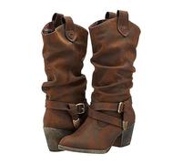 2025 Botas de Mujer con Pantorrilla Media Nieve Invierno para Forradas Calientes Zapatos Boots Cierre Cremallera Acabado en Antelina cómodos Botines tacón Ideales Temporada Otono