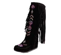 2025 Botas de mujer con pantorrilla media Zapatos Sueltos Nieve para tacón bloque Diseno Elegante Acabado Liso Bota Estilo Western Ideales Temporada Otono Invierno