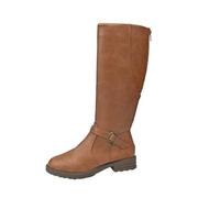 2025 Botas de Nieve de Invierno para Mujer Botas Altas hasta la Rodilla con borlas Vintage Moda Casual Otoño Comodos Elegentes Zapatos Otoño Invierno Estilo Retro Botines con tacón