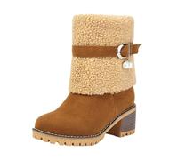 2025 Botas de Nieve de Invierno para Mujer Botas Cortas Nuevas para Mujer Altas Militares Vintage Ligeras, Casuales Zapatos Otoño Invierno Comodas Y Elegantes Zapatos Sueltos Estilo Retro