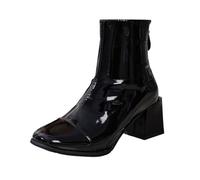 2025 Botas de Nieve de Invierno para Mujer Elegantes, cómodas Comodas Y Elegantes Botines Invierno Caña Ancha Botas Vintage para otoño Estilo Retro con Cremallera Trasera con Aislamiento térmico