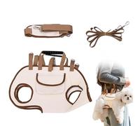 2025 Breathable Multi-Function Pet Carrier Backpack, Adjustable Full-Body Harness with Traction Leash, Outdoor Walking & Travel with Safety Lock, for Small to Medium Dogs & Cats (Beige,Large)