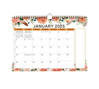 2025 Calendar for Wall, 18 Monthly Calendar, Aesthetic Home Wall Decoration, Wall Calendar 2025, Double Binding Hook, Easy To Use, Portable for Home School Office