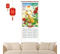2025 Calendario de pared Año del, Calendario lunar de serpiente festival de primavera calendario de año nuevo lunar para decoración del hogar