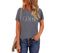 2025 Camiseta de Manga Corta Mujer: Moda Casual Estampado Amor Suelto Cuello Redondo Tumblr Tops T-Shirt Deporte Fiesta Camisa Original Algodon Cómodo Verano Basic tee