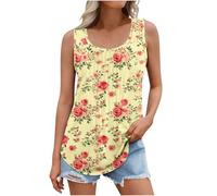 2025 Camiseta Tirantes Mujer,Mis Pedidos Camisetas Sin Mangas Mujer de Cuello Redondo Moda Estampado de Flores Chaleco Verano Corte Holgado Cómodo Tank Tops Básica Simple Versátil Túnica Tops Diario