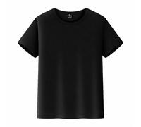 2025 Camisetas Niños Manga Corta Top Simple Camisetas para Niños Niñas Niños Niños Niñas Niños Cuello Redondo Bebé Camisa Niño 80, Negro , 9-10 años