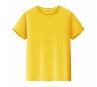 2025 Camisetas Niños Manga Corta Top Simple Camisetas para Niños Niñas Niños Niños Niñas Niños Cuello Redondo Camiseta Niño 74, amarillo, 9-10 años