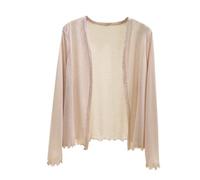 2025 Cardigan Mujer,Cárdigan Verano para Mujer Color Liso Bolero de Manga Largo Frente Abierto Ajuste Holgado Chaquetas Fino Casual Verano Playa Cover Up Suéter Básico Ligero Kimono