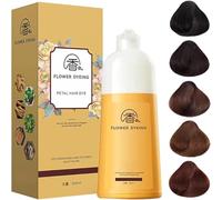 2025 Champú de colorante de cabello rosa rosa japonés, champú de color de cabello natural y de larga duración para cubrir pelos grises, pelos de planta instantáneos nutritivos Color (Brown Tea)