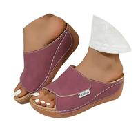 2025 Chanclas de mujer de verano elegantes con cuña sandalias ortopédicas abiertas soporte arco zapatillas moda casual ligeras cómodas sandalia elegante de casa pantuflas punta abierta antideslizantes
