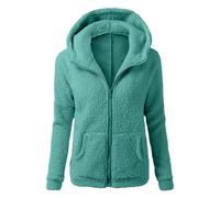 2025 Chaquetas de Felpa Suave para Mujer Cálida Cremallera Abrigo con Capucha Casual Suéter Ligero y Cómodo Sweatshirt Hoodie Talla Grande Rapa Mjuer Invierno Blusas Tops Cazadora Jersey
