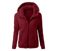 2025 Chaquetas de Felpa Suave para Mujer Cálida Cremallera Abrigo con Capucha Casual Suéter Ligero y Cómodo Sweatshirt Hoodie Talla Grande Rapa Mjuer Invierno Blusas Tops Cazadora Jersey