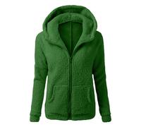 2025 Chaquetas de Felpa Suave para Mujer Cálida Cremallera Abrigo con Capucha Casual Suéter Ligero y Cómodo Sweatshirt Hoodie Talla Grande Rapa Mjuer Invierno Blusas Tops Cazadora Jersey