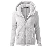 2025 Chaquetas de Felpa Suave para Mujer Cálida Cremallera Abrigo con Capucha Casual Suéter Ligero y Cómodo Sweatshirt Hoodie Talla Grande Rapa Mjuer Invierno Blusas Tops Cazadora Jersey