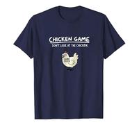 2025 Chicken Game Don't Look at The Chicken Divertida Camiseta de Pollo Tops Negros Conjunto para Hombre, marine, L