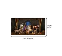 2025 Christmas Nativity Garage Door , Nativity Scene Murals Christmas Garage Decorations Cover Extra Large Merry Christmas for Photo Xmas