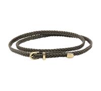 2025 - Cinturón trenzado para mujer con hebilla de pinza, cinturón delgado casual, cuerda de cintura, camisa decorativa, cinturón pequeño, cinturones de cuero delgados para mujer, Ejercito Verde