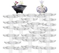 2025 Creative Floating Floral Arrangement Holder, 2025 Innovative Floating Flower Display Stand, 10/20/30pcs Clear Acrylic Float Flower Bowl Stem Holder, for Fish Tanks Table Decor (30 PCS,S+L)