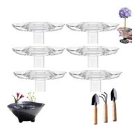 2025 Creative Floating Floral Arrangement Holder, Clear Acrylic Floating Flower Bowl Stem Holder, Hydroponic Floral Fixation Holders Insert, for Bowls/Fish Tanks Fixation Decoration (6PCS,S)