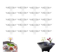 2025 Creative Floating Floral Arrangement Holder, DIY Clear Acrylic Flower Bowl Stem Holder, Floating Flower Holders,Wind-Driven Waterproof Flowers Holders with Dynamic Rotation (20 Pcs,M)